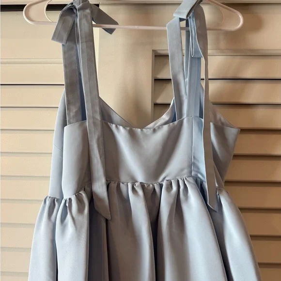 BHLDN Elanor Taffeta Midi Dress In Blue - Picture 9 of 9